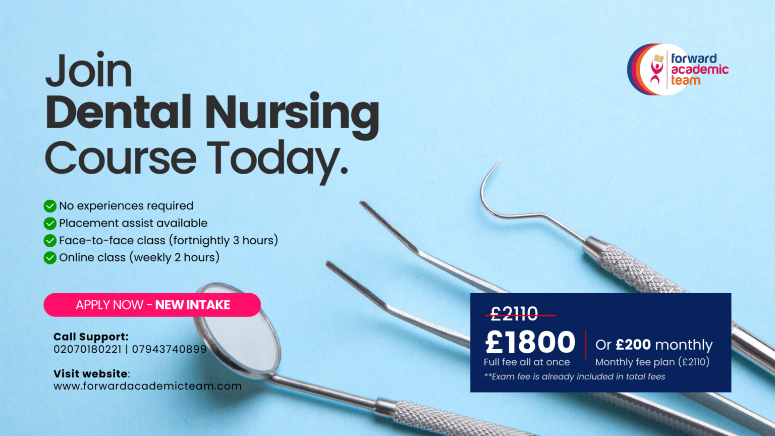 Induction Class Sep 10, Sunday September 2023 Intake Dental Nursing Course
