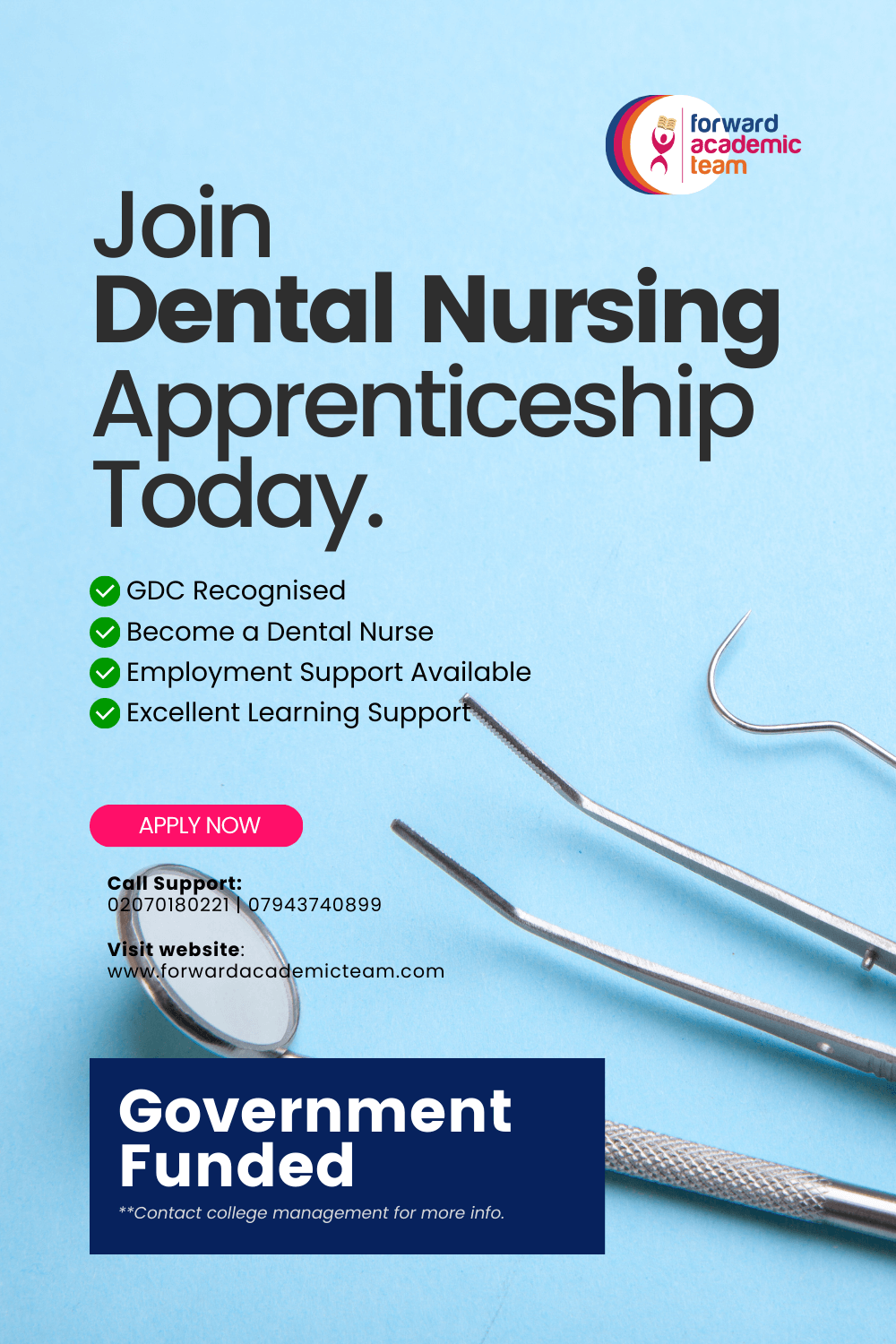 NEBDN Dental Nursing Integrated Apprenticeship - Forward Academic Team London