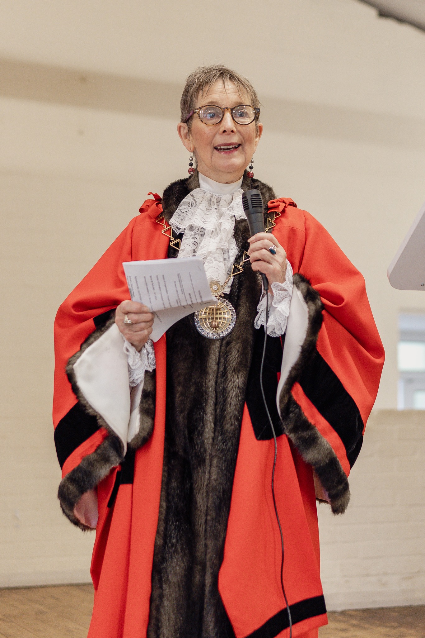 The Mayor, Cllr. Linda Bird, Royal Borough of Greenwich giving speech on Graduation day of Forward Academic Team